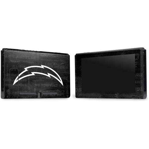 NFL Los Angeles Chargers Black & White Nintendo Switch Bundle Skin