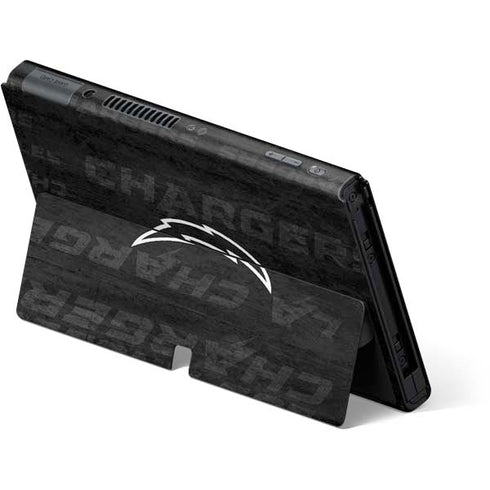 NFL Los Angeles Chargers Black & White Nintendo Switch OLED (2021) Skin