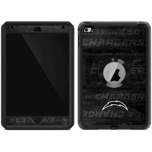 NFL Los Angeles Chargers Black & White Otterbox Defender iPad Skin
