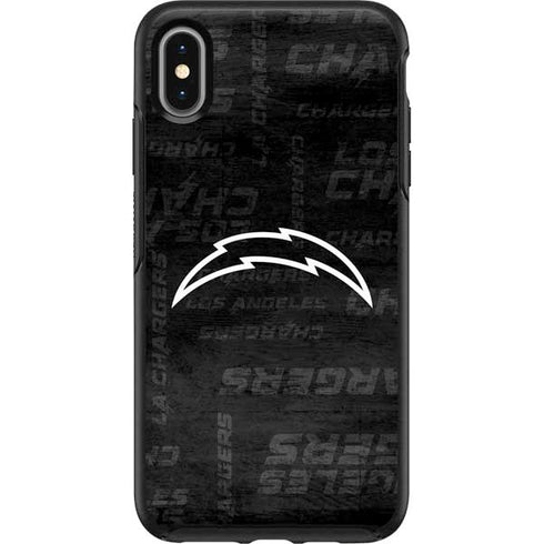 NFL Los Angeles Chargers Black & White Otterbox Symmetry iPhone Skin