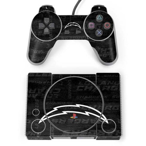 NFL Los Angeles Chargers Black & White PlayStation Classic Bundle Skin