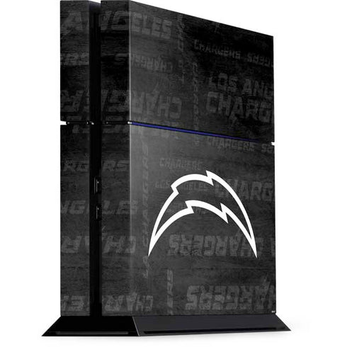 NFL Los Angeles Chargers Black & White PS4 Console Skin