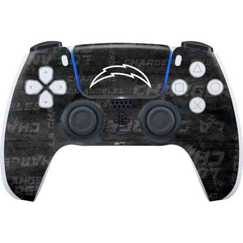NFL Los Angeles Chargers Black & White PS5 Controller Skin