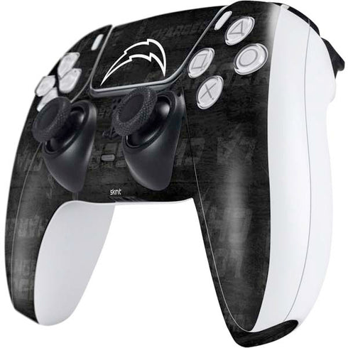 NFL Los Angeles Chargers Black & White PS5 Controller Skin