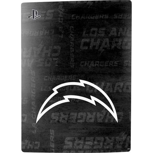 NFL Los Angeles Chargers Black & White PS5 Digital Edition Console Skin