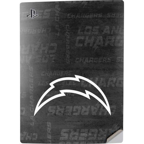 NFL Los Angeles Chargers Black & White PS5 Digital Edition Console Skin