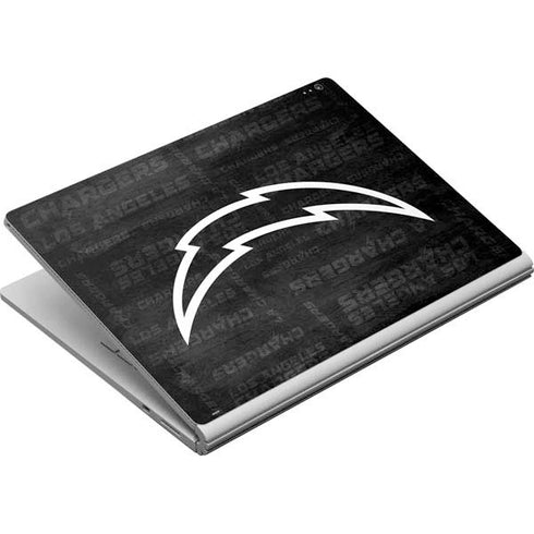 NFL Los Angeles Chargers Black & White Surface Book Skin