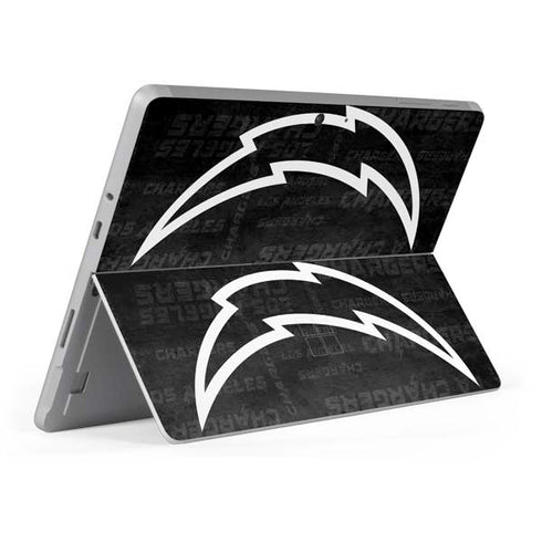 NFL Los Angeles Chargers Black & White Surface Go Skin