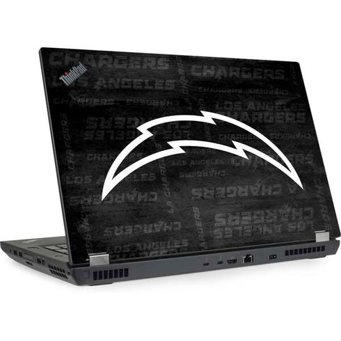 NFL Los Angeles Chargers Black & White Lenovo ThinkPad Skin