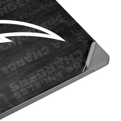 NFL Los Angeles Chargers Black & White Universal Laptop 16in (13 x 9.4in) Skin
