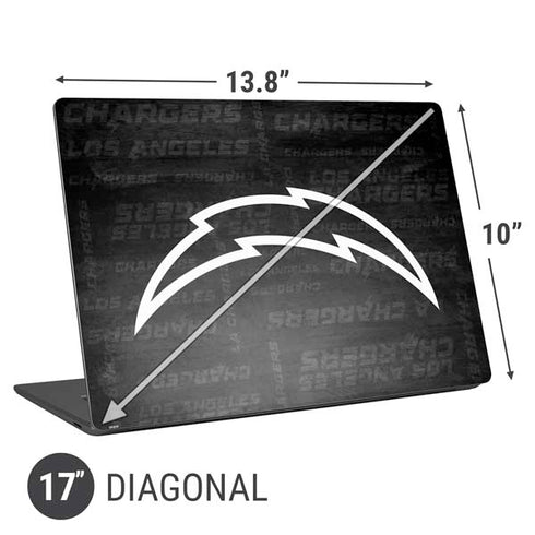 NFL Los Angeles Chargers Black & White Universal Laptop 17in (13.8 x 10in) Skin