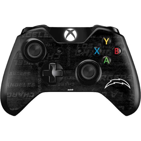 NFL Los Angeles Chargers Black & White Xbox One Controller Skin