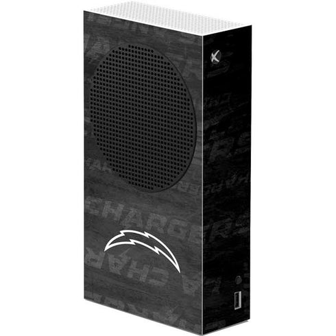 NFL Los Angeles Chargers Black & White Xbox Series S Console Skin