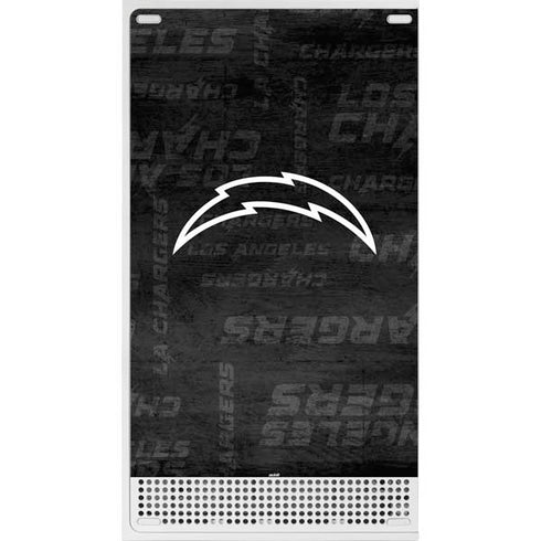 NFL Los Angeles Chargers Black & White Xbox Series S Console Skin