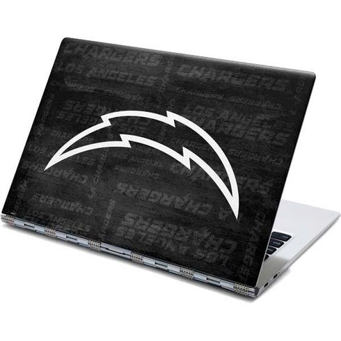NFL Los Angeles Chargers Black & White Yoga 910 2-in-1 14in Touch-Screen Skin