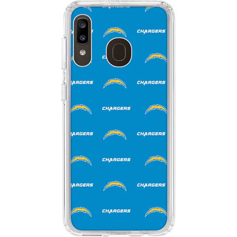 NFL Los Angeles Chargers Blitz Series Galaxy A20 Clear Case