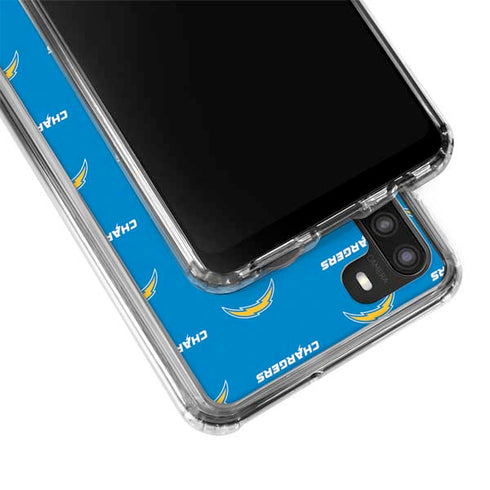 NFL Los Angeles Chargers Blitz Series Galaxy A21 Clear Case