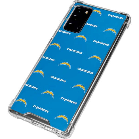 NFL Los Angeles Chargers Blitz Series Galaxy Note20 5G Clear Case