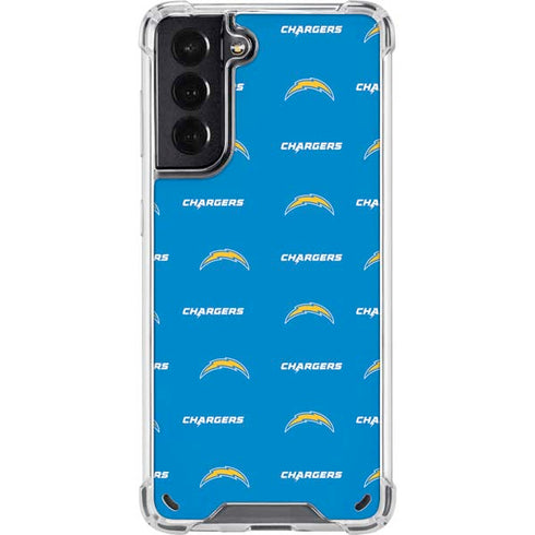 NFL Los Angeles Chargers Blitz Series Galaxy S21 5G Clear Case