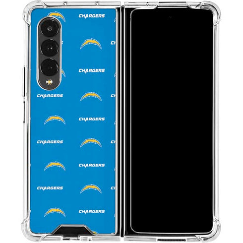 NFL Los Angeles Chargers Blitz Series Galaxy Z Fold4 5G Clear Case