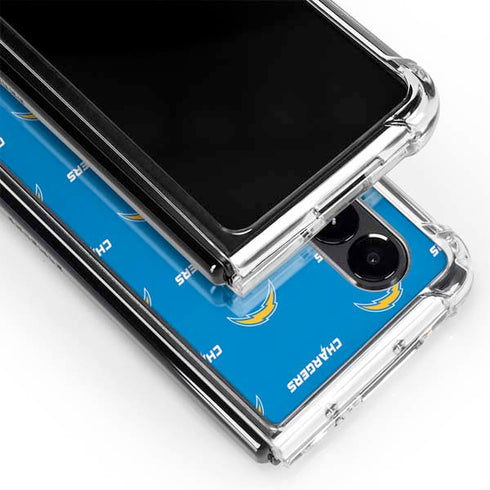 NFL Los Angeles Chargers Blitz Series Galaxy Z Fold4 5G Clear Case