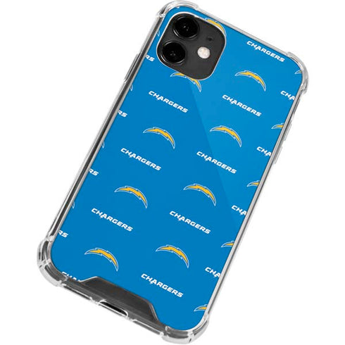 NFL Los Angeles Chargers Blitz Series iPhone 12 Clear Case