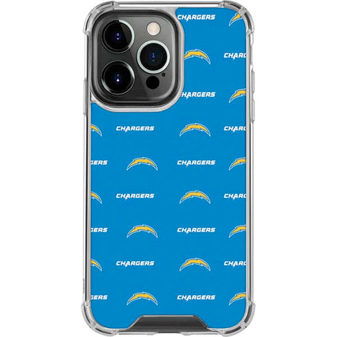 NFL Los Angeles Chargers Blitz Series iPhone 13 Pro Clear Case