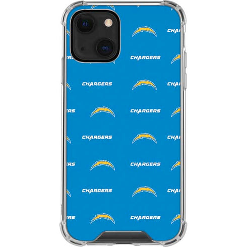 NFL Los Angeles Chargers Blitz Series iPhone 15 Plus Clear Case