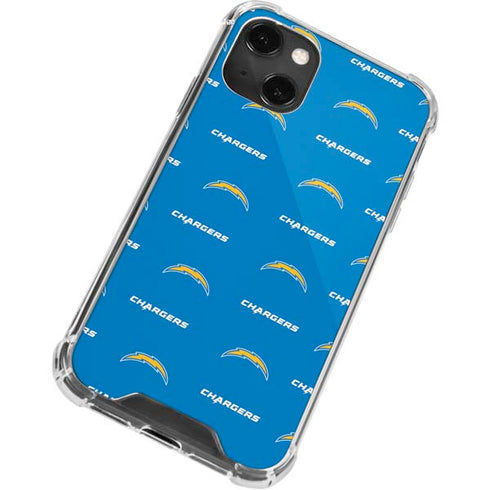 NFL Los Angeles Chargers Blitz Series iPhone 15 Plus Clear Case