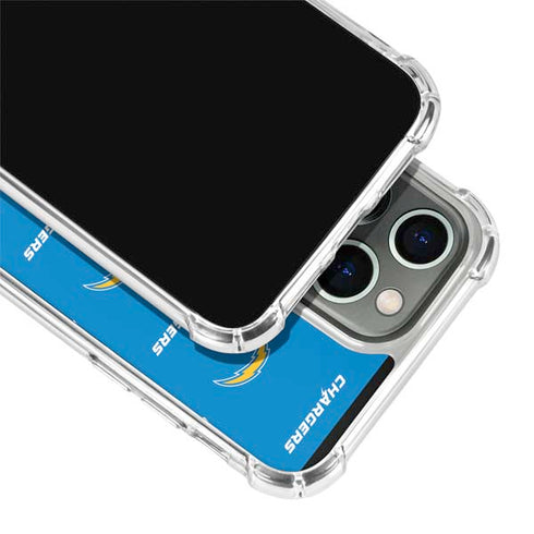 NFL Los Angeles Chargers Blitz Series iPhone 15 Pro Clear Case