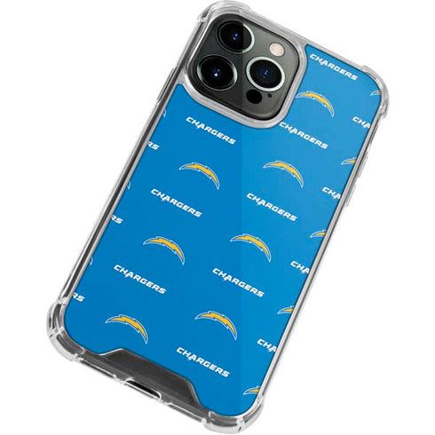 NFL Los Angeles Chargers Blitz Series iPhone 15 Pro Max Clear Case