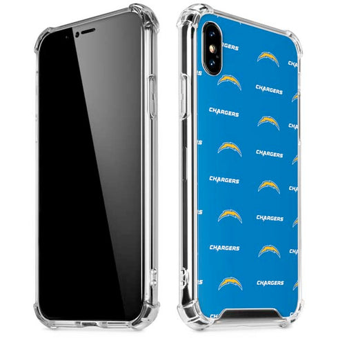 NFL Los Angeles Chargers Blitz Series iPhone XS Max Clear Case