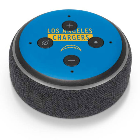 NFL Los Angeles Chargers Blue Performance Series Amazon Echo Dot Skin