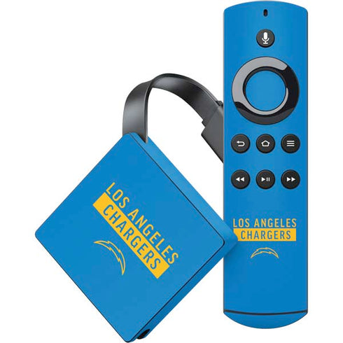 NFL Los Angeles Chargers Blue Performance Series Amazon Fire TV Skin