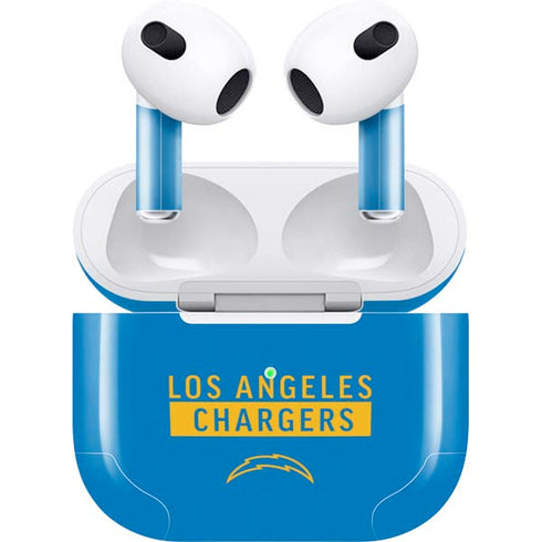 NFL Los Angeles Chargers Blue Performance Series Apple AirPods (3rd Gen 2021) Skin