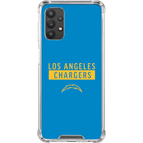 NFL Los Angeles Chargers Blue Performance Series Galaxy A32 5G Clear Case