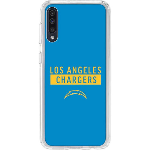 NFL Los Angeles Chargers Blue Performance Series Galaxy A50 Clear Case