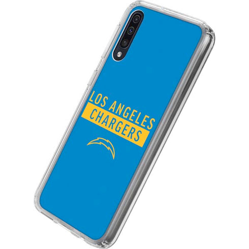 NFL Los Angeles Chargers Blue Performance Series Galaxy A50 Clear Case