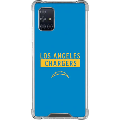 NFL Los Angeles Chargers Blue Performance Series Galaxy A71 5G Clear Case