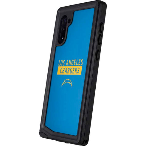 NFL Los Angeles Chargers Blue Performance Series Galaxy Note 10 Waterproof Case