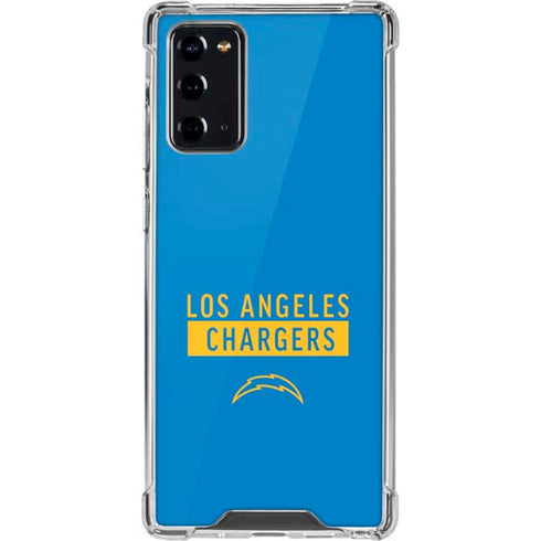 NFL Los Angeles Chargers Blue Performance Series Galaxy Note20 5G Clear Case