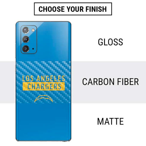 NFL Los Angeles Chargers Blue Performance Series Galaxy Note20 5G Skin