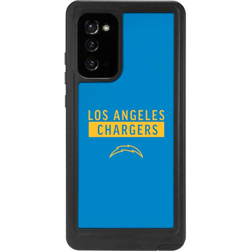 NFL Los Angeles Chargers Blue Performance Series Galaxy Note20 5G Waterproof Case