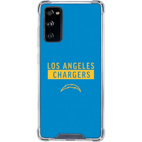 NFL Los Angeles Chargers Blue Performance Series Galaxy S20 FE Clear Case