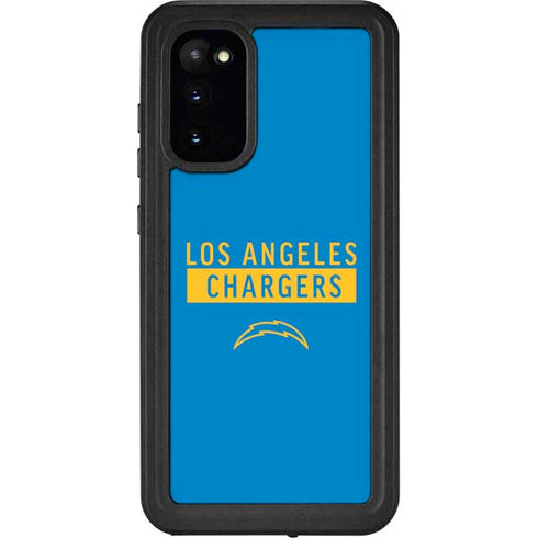NFL Los Angeles Chargers Blue Performance Series Galaxy S20 Waterproof Case