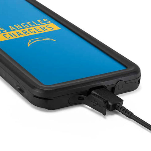 NFL Los Angeles Chargers Blue Performance Series Galaxy S20 Waterproof Case