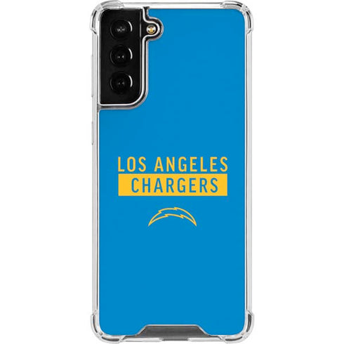 NFL Los Angeles Chargers Blue Performance Series Galaxy S21 FE Clear Case