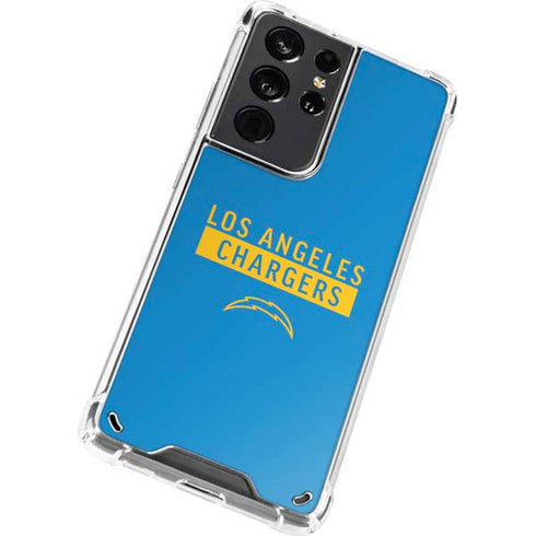 NFL Los Angeles Chargers Blue Performance Series Galaxy S21 Ultra 5G Clear Case