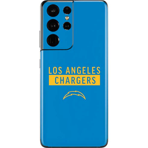 NFL Los Angeles Chargers Blue Performance Series Galaxy S21 Ultra 5G Skin