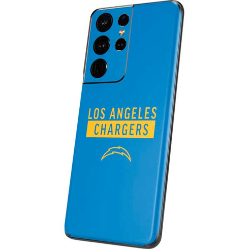 NFL Los Angeles Chargers Blue Performance Series Galaxy S21 Ultra 5G Skin